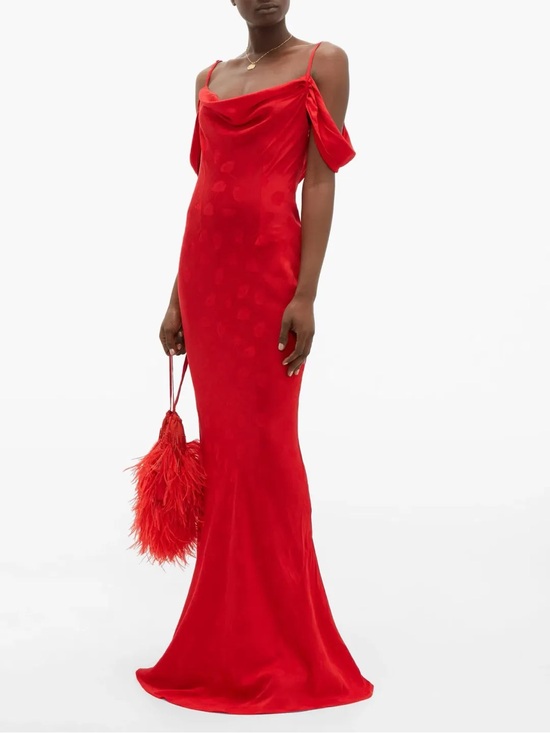 Rat & Boa Dresses & Skirts - Rat & Boa Florentina Red Dress XS Maxi Long Satin Sexy Classy Rare